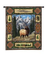 26x34 ELK Buck Lodge Wildlife Tapestry Wall Hanging - £64.21 GBP