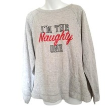 SO Authentic American Heritage I&#39;m The Naughty One Sweatshirt XL Gray - £22.15 GBP