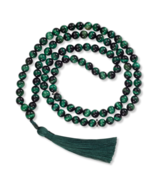 Tasbih Green Tiger Eye 8mm Stone - 99 Prayer Beads with Dark Royal Green... - $41.05 CAD