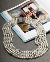 Camrose & Kross Audrey Hepburn 5 Strand Faux Pearl Necklace 27.5" Long - $149.99