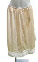 Lacy Vintage Beige Antron 3 Nylon Half Slip 2X (waist 27”-60”) 1980s Sissy - $19.79