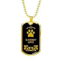 Dog Lover Gift Slovensky Kopov Dad Dog Necklace Stainless Steel or 18k G... - £35.94 GBP