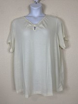 Sara Morgan Womens Plus Size 3X Sandy Beige Knot Keyhole T-shirt Short S... - $12.02