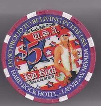 $5 Hard Rock Hotel Vegas Casino Chip Kid Rock &#39;i&#39;m So Proud To Be Living In Usa - £8.75 GBP