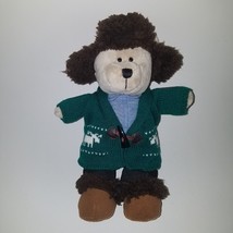 Starbucks Bearista Bear Plush 2016 Brown Winter Hat Green Christmas Sweater - £8.70 GBP