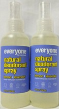 2x EO Everyone Natural Deodorant Spray Lemon + Lavender 4 Oz. Each  - £19.94 GBP