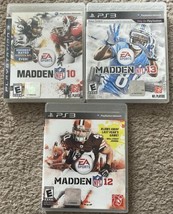 Lot of 3 Madden NFL 10, 12 and 13 (Sony PlayStation 3) PS3 Games - £10.46 GBP