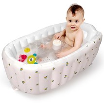 Mink Inflatable Baby Bathtub With Built-In Air Pump, Newborn To, Olive Bath - $34.99