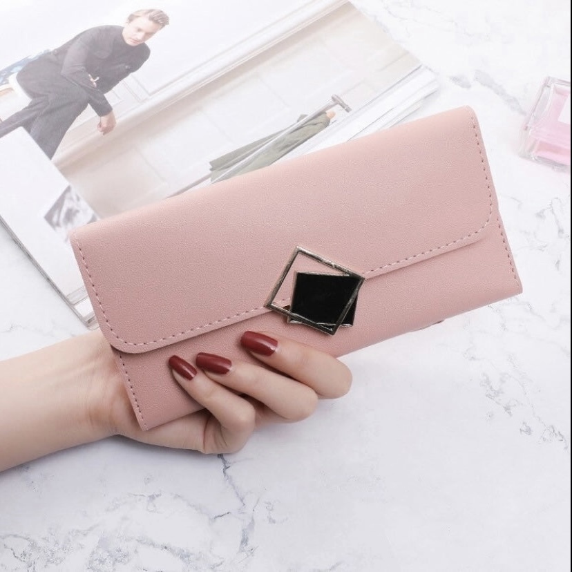 Wallet for Women,Snap Closure Bifold Wallet,Long Wallet Credit Card Holder - $13.99