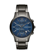 Emporio Armani AR11215 Renato Mens&#39; Classic Grey &amp; Blue Chrono Watch + G... - £126.13 GBP