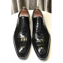 New Men Fashion Casual Business Dress Shoes High-quality Black PU Classic Crack  - £61.48 GBP