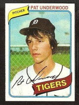 Detroit Tigers Pat Underwood 1980 Topps Baseball Card # 709 Nr Mt - £0.39 GBP