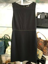 ALICE + OLIVIA Little Black Dress w/ Leather Trim Style#W000523351 Sz 6 ... - £64.64 GBP