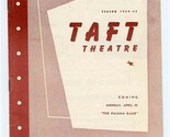 Taft Theatre Program Cincinnati Ohio 1955 The Solid Gold Cadillac  - £12.63 GBP