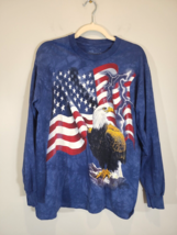 Vintage The Mountain L/S Patriotic T Tee Shirt American Eagle USA Flag M... - €12,23 EUR