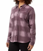 32 Degrees Heat Women&#39;s Plus Size 2X Pearly Purple Cozy Knit Button Up Shirt NWT - £9.38 GBP