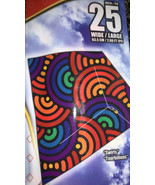 X-Kites ColorMax Large 25&quot; Wide Swirls Diamond-Style Nylon Kite Brand NE... - $21.66