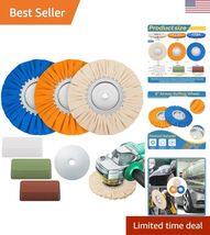 Efficient Mirror Finish Kit for Angle Grinder - 8-Inch Aluminum Polishin... - $63.17