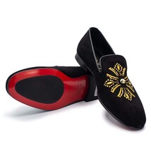 The Lazio Shoe Black Suede Slip-on Loafer Men Shoe image 5