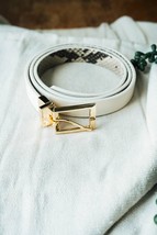 Laurel And Gold women&#39;s snake reversible belt White - $65.00