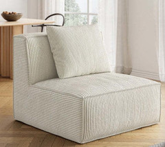 Belfin Modular Tofu Block Sofa Bed - Convertible Sectional Chenille Beige - $271.99