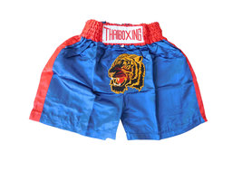 M KIDS Muay Thai Boxing Shorts Pants MMA Kickboxing unisex Tiger blue red - £14.38 GBP