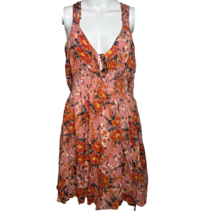 Free people Dress Women&#39;s Large Floral Sun Dress Bohemian Boho Twist Back - AC - £25.61 GBP