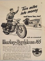 1954 Print Ad Harley-Davidson 165 Motorcycles Teenager Rides Bike Milwaukee,WI - £10.77 GBP