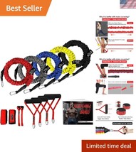 Heavy-Duty 15-Piece Resistance Bands Set - Anti-Snap, Portable Gym Kit - $51.00