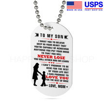 Mother and Son Dog Tag Birthday Gift for Son Love Mom You Will Never Lose -D340 - £27.72 GBP+