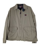 Vintage Tommy Hilfiger Bomber Harrington Zip Jacket w Pockets Khaki Size... - $3,635.34 MXN