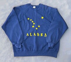 Jerzees Vtg 80s Alaska State Crewneck Sweatshirt Mens Sz 2XL USA America... - $42.57