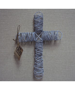 Large White Wound Wire Wall Cross ~ Calypso Studios ~ Made With Recycled... - $19.96 CAD