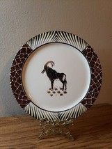 Penzo Zimbabwe Handmade Large Plate 12½&quot; Painted Sable Antelope  - £15.94 GBP