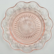 Anchor Hocking Lace Edge Pink Pattern Flat Cup Saucer Depression Glass Glassware - £10.04 GBP