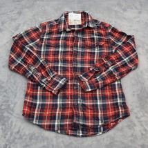 Urban Pipeline Shirt Mens S Red Plaid Long Sleeve Button Up Casual Collared Top - £14.54 GBP