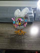 Chick With Easter Bunny Ears Decor~New with some damage as shown in photos - $29.35