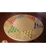 Large Chinese Checkers Dragon Game Board with 16mm Marbles, Laser Engraving - £121.77 GBP