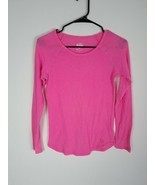 Justice Long Sleeve Pink Tee Youth Girls Size 14 - $146.66 MXN