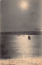 New York City~Moonlight On The HUDSON~1906 Rotograph Photo Postcard - £6.36 GBP