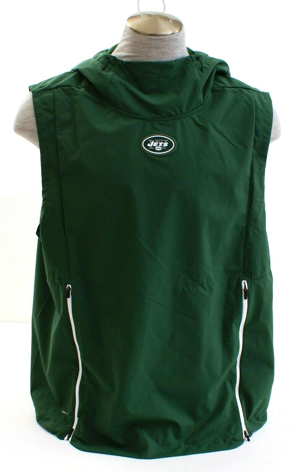 Primary image for Nike Shield Green New York NY Jets Sideline Fly Rush Hooded Vest Men's NWT