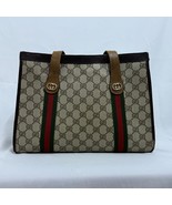 Vintage Gucci Ophidia GG Supreme Canvas Tote Leather Trim Shoulder Bag N... - $564.30