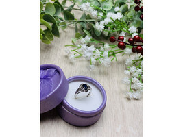 925 STERLING SILVER BLACK SPINEL RING SIZE 6.5 - $29.19