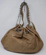 Pour La Victoire Beige Tan Brown Sade Cinched Shoulder Bag - $49.99