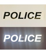 &quot;POLICE&quot; 3&quot;x16&quot; Reflective Decal Oralite Rapid Air Black/White Type 1 ELG - £18.62 GBP