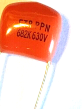 6800pf 682k 630v Metal-Foil Polypropylene Film PPN Orange Drops - $2.51