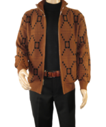 Mens SILVERSILK Fancy Thick Sweater Jacket Zipper Pockets Mock Neck 4202... - £101.49 GBP