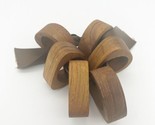 Mid Century Modern Teak Wood Napkin Rings Set Of 6 Vintage 2 1/2” Triangles - $24.99