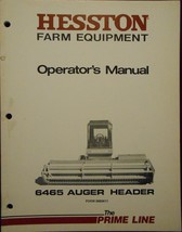 Hesston 6465 Auger Header for Self-Propelled Windrowers - Operator&#39;s Manual - $10.00