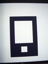 Photo Mat 12x16 Dark blue mat for 8x10 photo and cutout for signature custom ma - £8.06 GBP